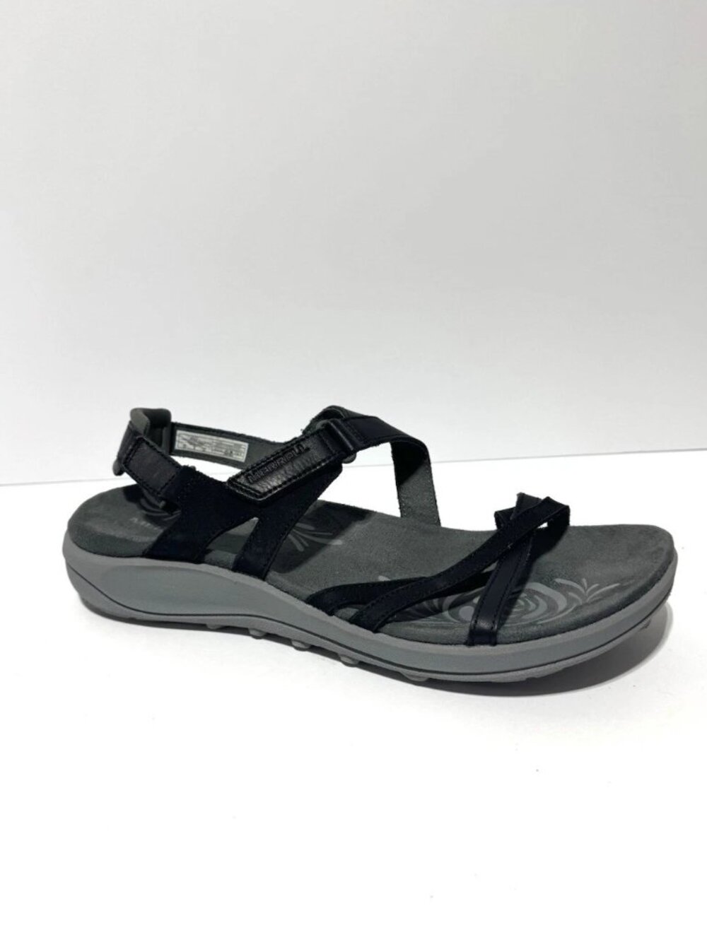 Merrell Womens Harbor Blackstrap Sandals Black Size 10 M